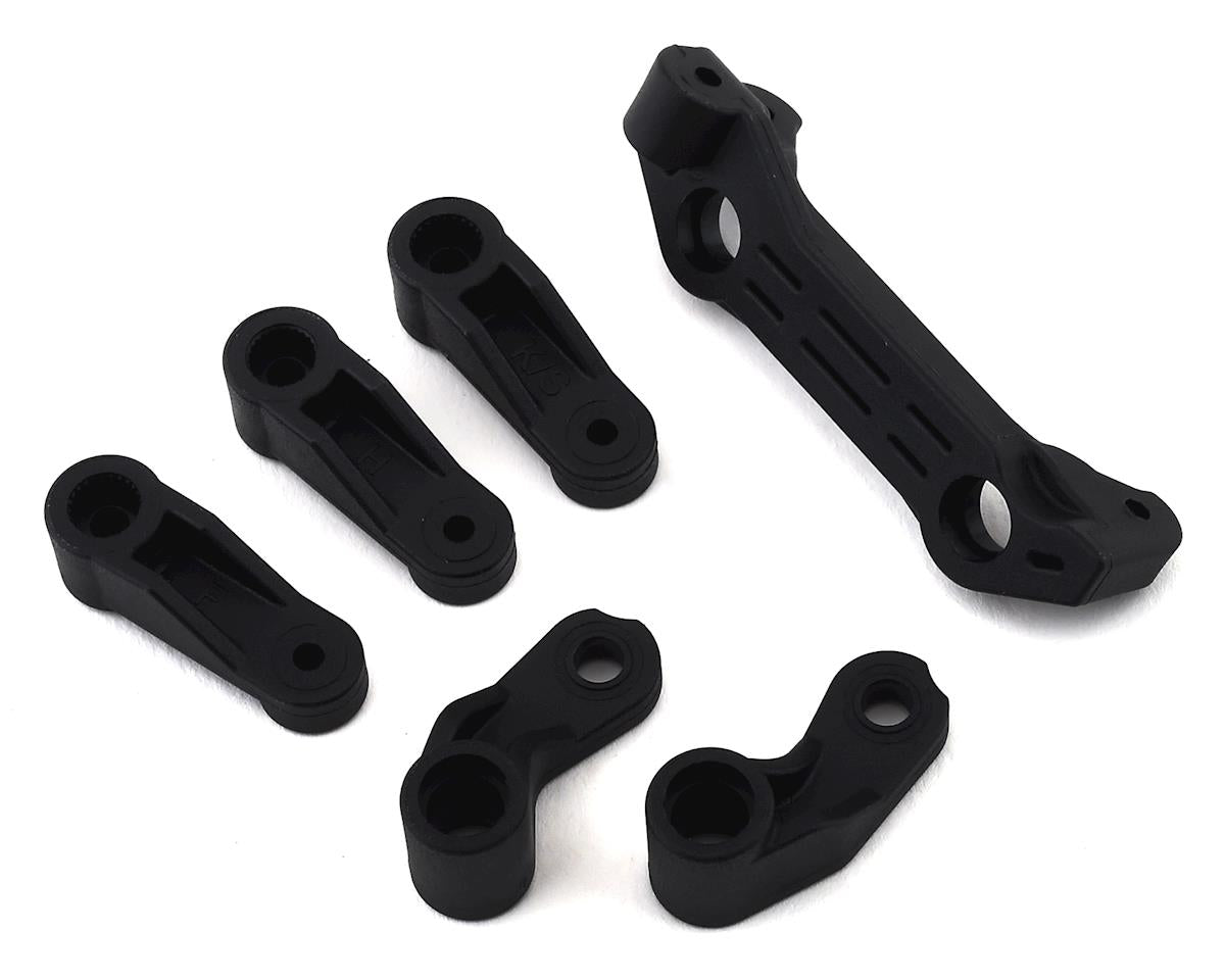 TEKNO TKR6526C Bell Cranks, Servo Horns, Ackerman Plate revised, EB410.2