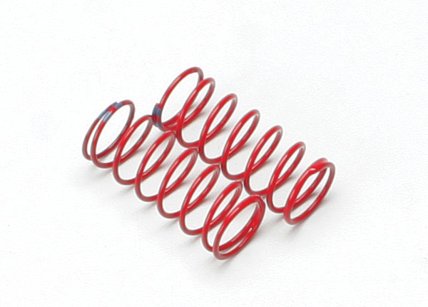 TRAXXAS 5434A Spring, shock (red) (GTR) (1.6 rate double blue stripe) (1 pair)