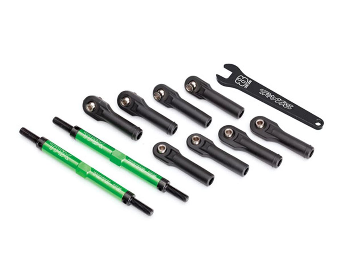 TRAXXAS 8638G TToe links, E-Revo VXL (TUBES green-anodized, 7075-T6 aluminum, stronger than titanium) (144mm) (2)/ rod ends, assembled with steel hollow balls (8)/ aluminum wrench, 8mm (1)