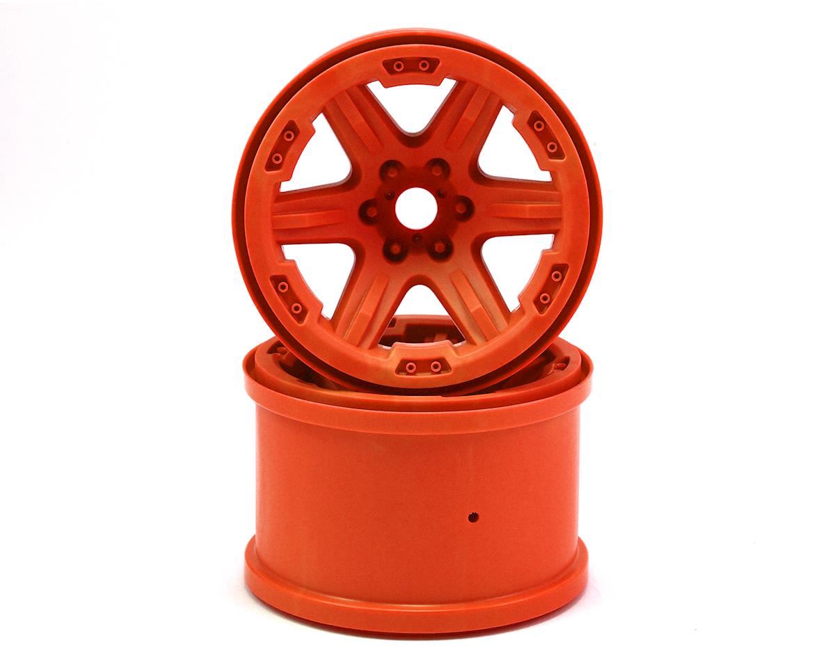 TRAXXAS 8671A Wheels, 3.8 orange (2) 17mm splined for e-revo vxl brushless