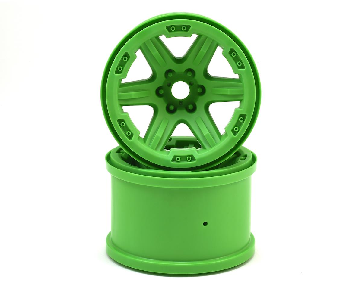TRAXXAS 8671G Wheels, 3.8 green (2) 17mm splined for E Revo VXL Brushless