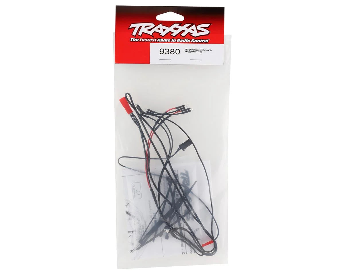 TRAXXAS 9380 LED light harness/ power harness/ zip ties (9) (fits #9311 body)