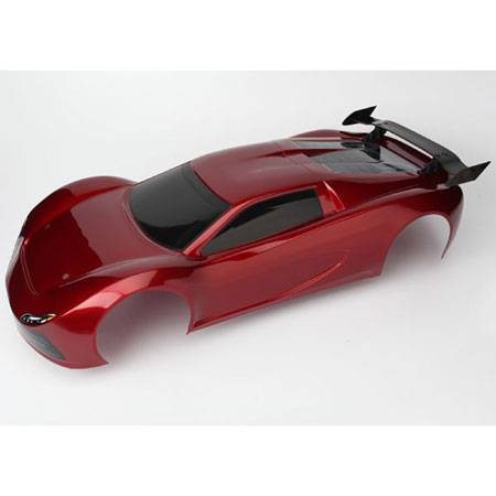TRAXXAS 6411R Body, XO-1®, red (painted, decals applied, assembled with wing)