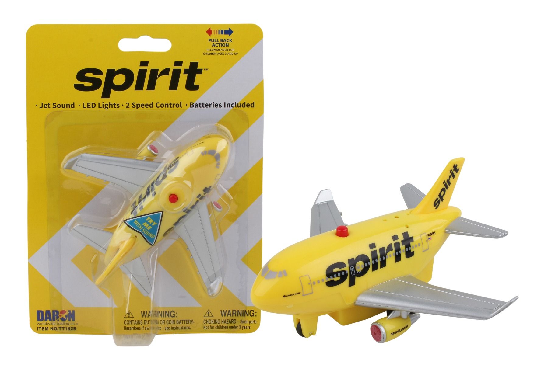 DARON TT182R SPIRIT AIRLINES PULLBACK W/LIGHT & SOUND