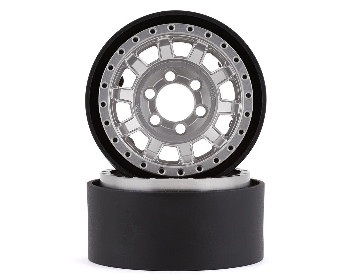 VANQUISH VPS07781 KMC 1.9 KM236 Tank 1.9 Beadlock Crawler Wheels (Silver) (2)
