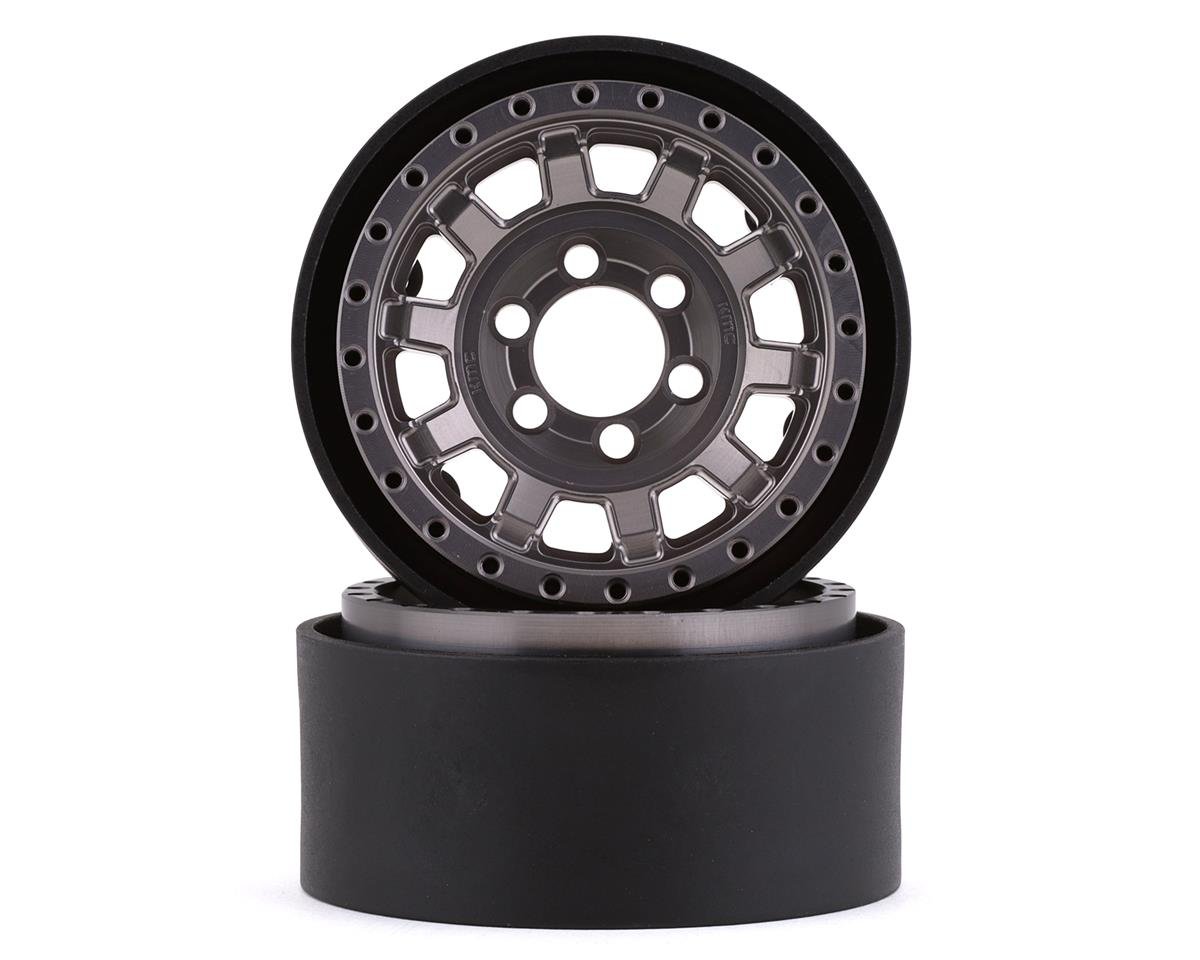 VANQUISH VPS07782 KMC 1.9 KM236 Tank 1.9 Beadlock Crawler Wheels (Grey) (2)