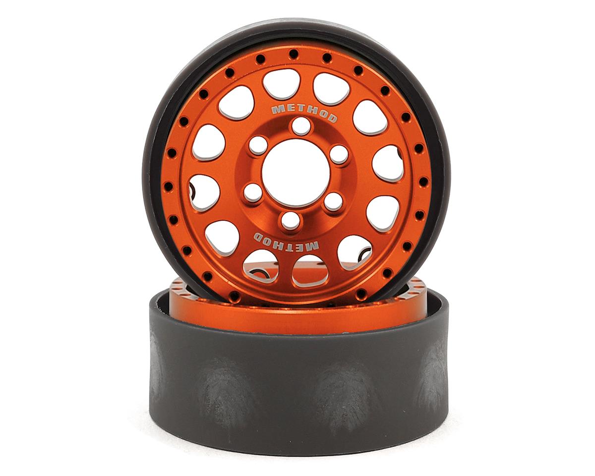 VANQUISH VPS07919 Method 105 1.9 Beadlock Crawler Wheels (Orange/Black) (2)