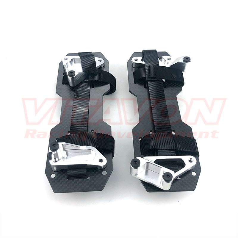 VITAVON 5T20018 Aluminum stand & Carbon Fiber Battery Tray & Straps Set for Losi 5ive T2.0