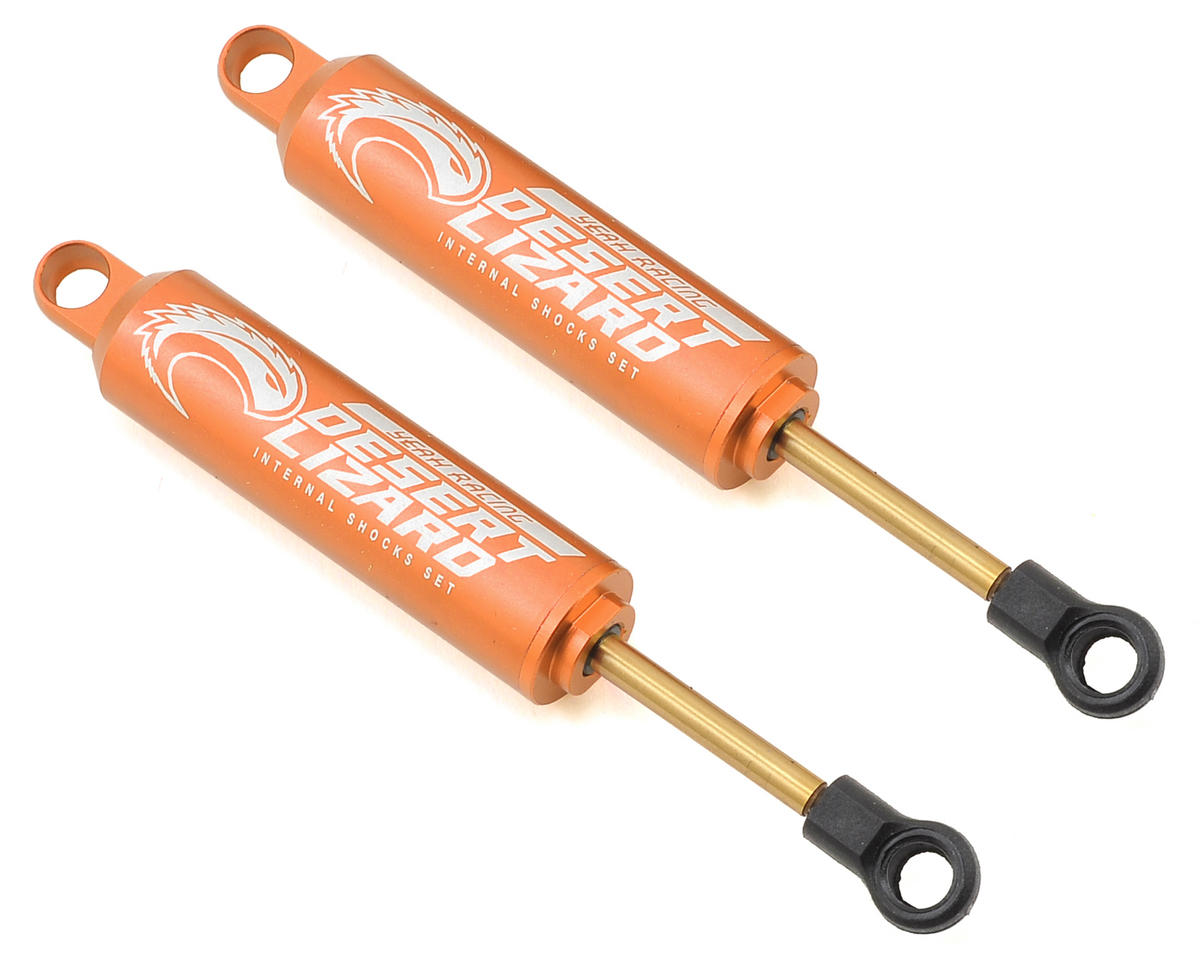 YEAH RACING DDL-090OR 90mm Desert Lizard Two Stage Internal Spring Shock (2) Orange