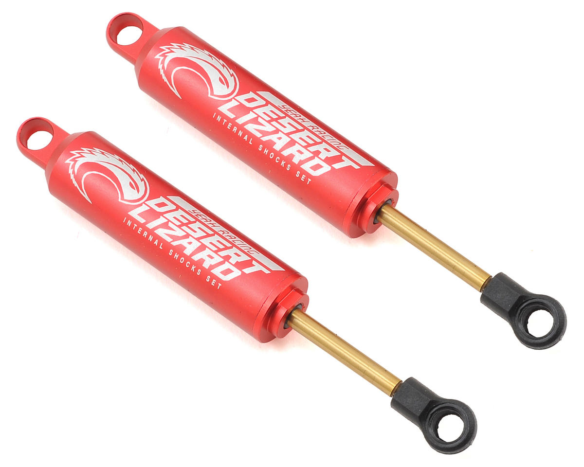 YEAH RACING DDL-090RD 90mm Desert Lizard Two Stage Internal Spring Shock (2) Red
