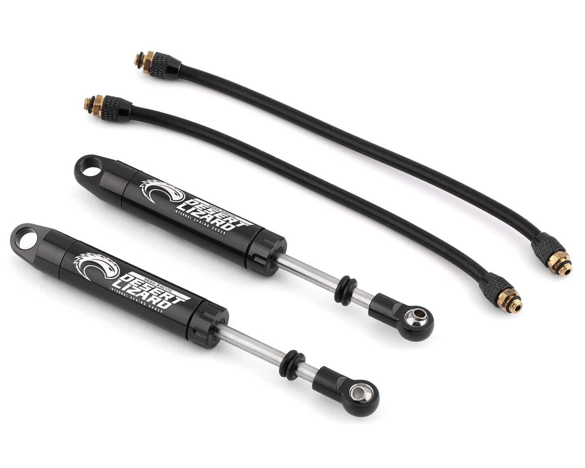 YEAH RACING DDP-100BK Desert Lizard Piggyback Shocks w/Reservoir (Black) (2) (100mm)
