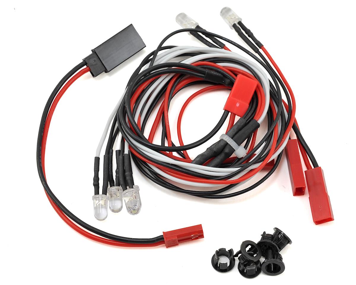 YEAH RACING LK-0001WT 6v Ultra Bright LED Light Kit w/Light Holders, 5mm white (4), 5mm red (2)