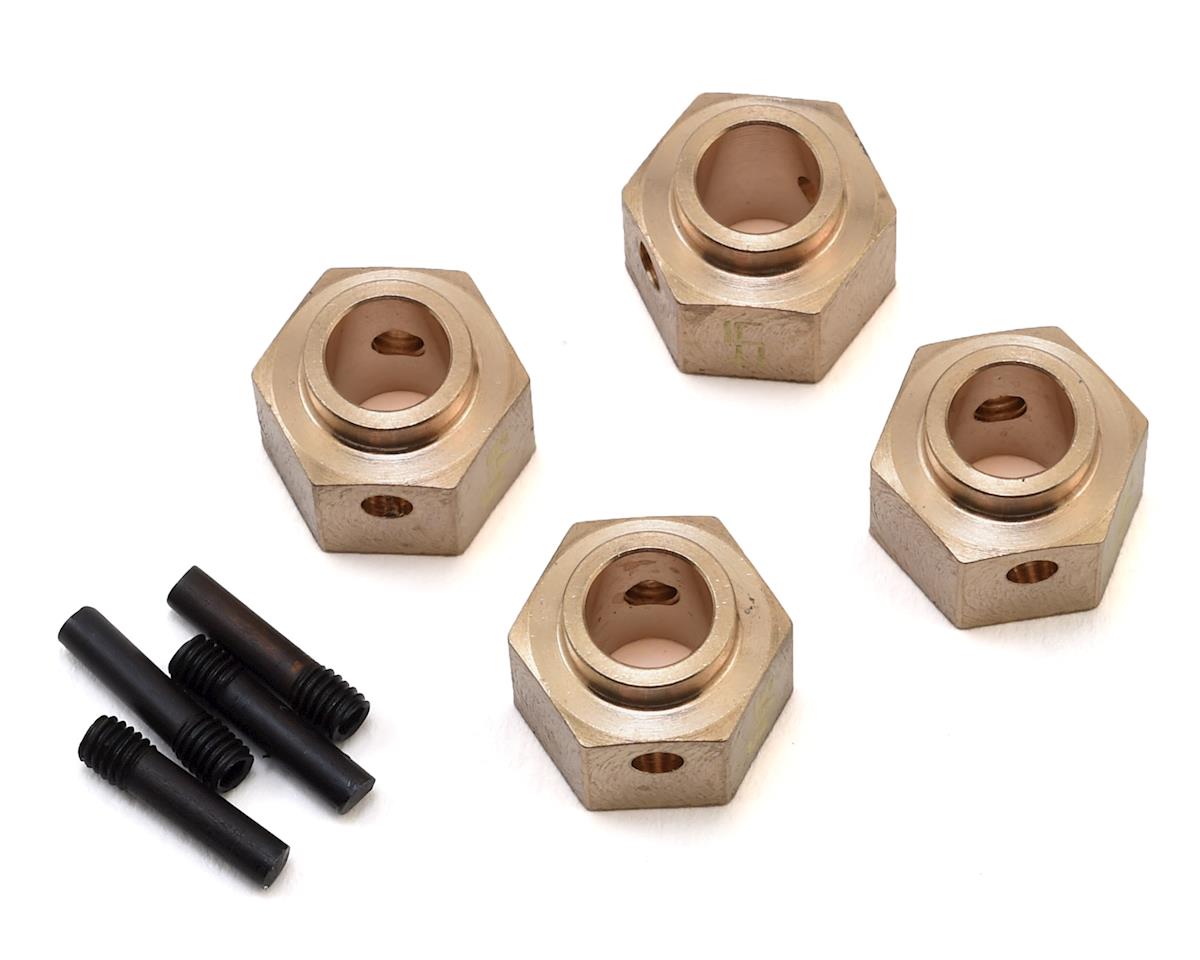 YEAH RACING TRX4-037 Traxxas TRX-4 12mm Brass Hex Adapter w/8mm Offset (4)